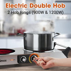 Double Hot Plate 2400W Electric Hob Ceramic Portable