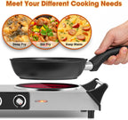 Double Hot Plate 2400W Electric Hob Ceramic Portable