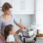 Double Hot Plate 2400W Electric Hob Ceramic Portable