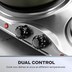 Double Hot Plate Electric Hob 2500W Tabletop
