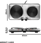 Double Hot Plate Electric Hob 2500W Tabletop