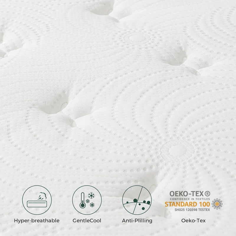 Mattresses 10.6 Inch Hybrid Mattress with Zoned Pocket