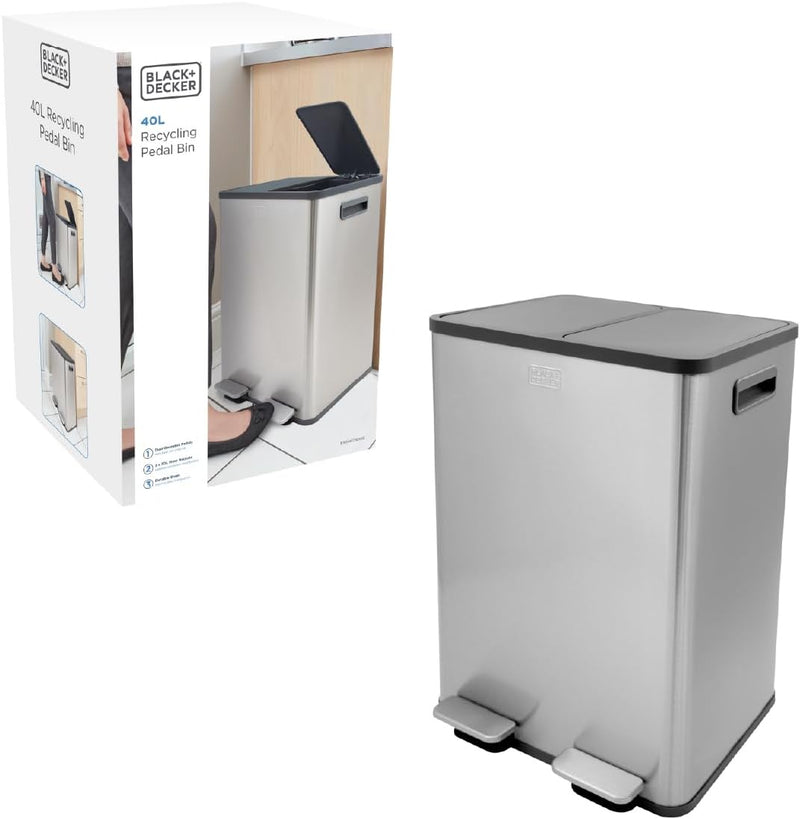 Double Recycling Waste Kitchen Bin with Soft Close