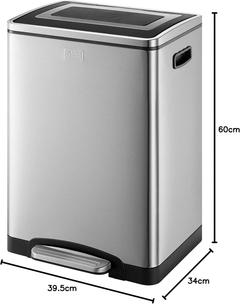 Double Recycling Waste Kitchen Bin with Soft Close