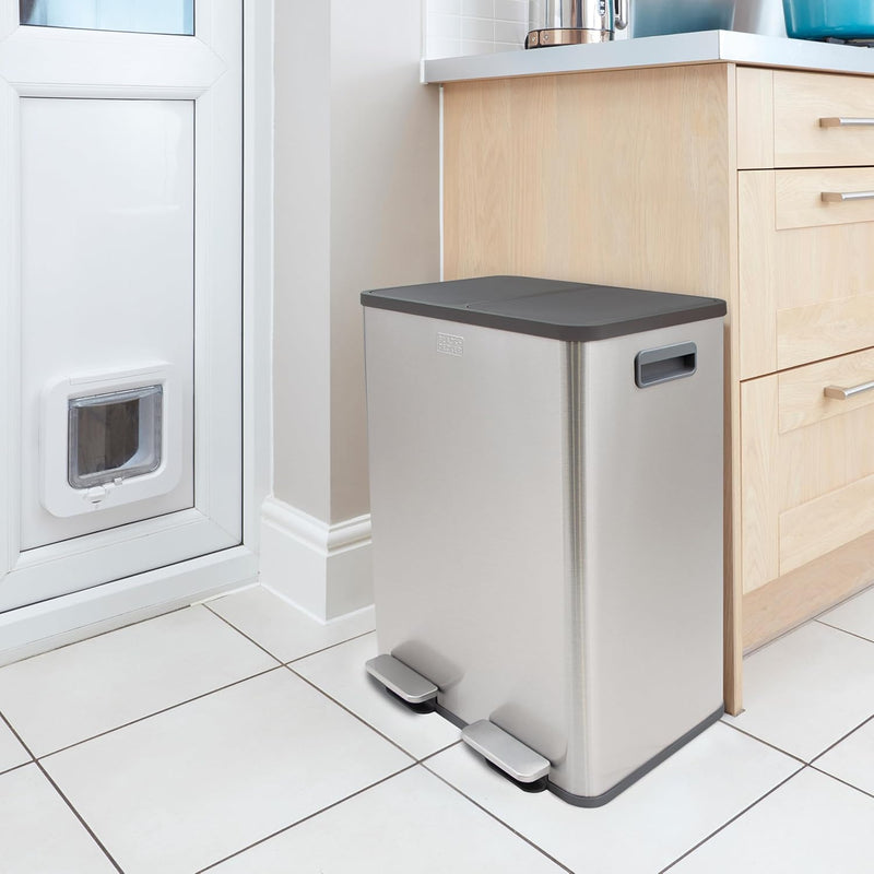 Double Recycling Waste Kitchen Bin with Soft Close