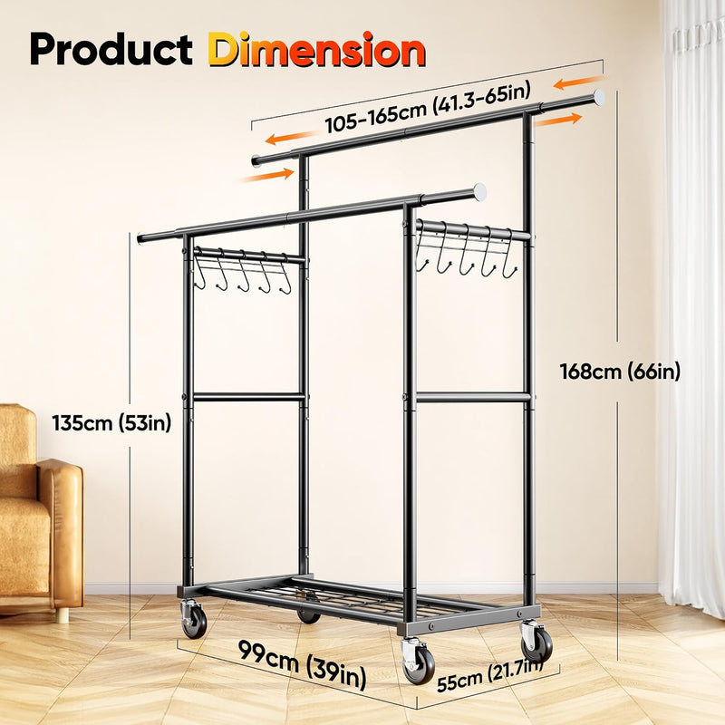 Double Rod Clothes Rail