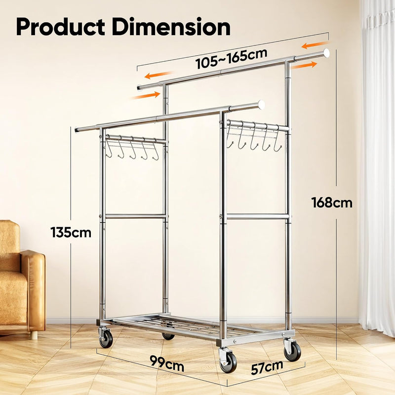 Double Rod Clothes Rail