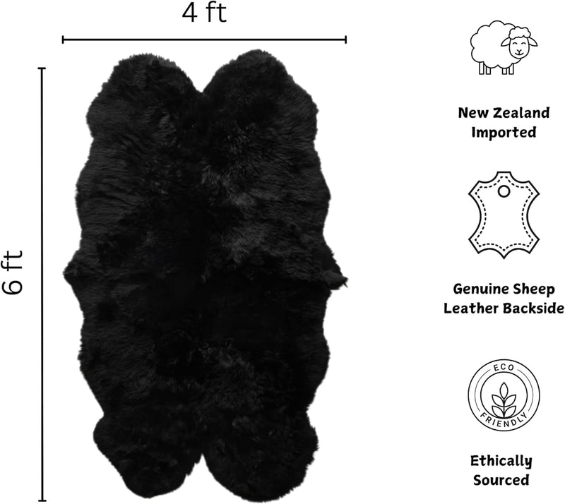 Double Sheepskin Rug Genuine New Zealand