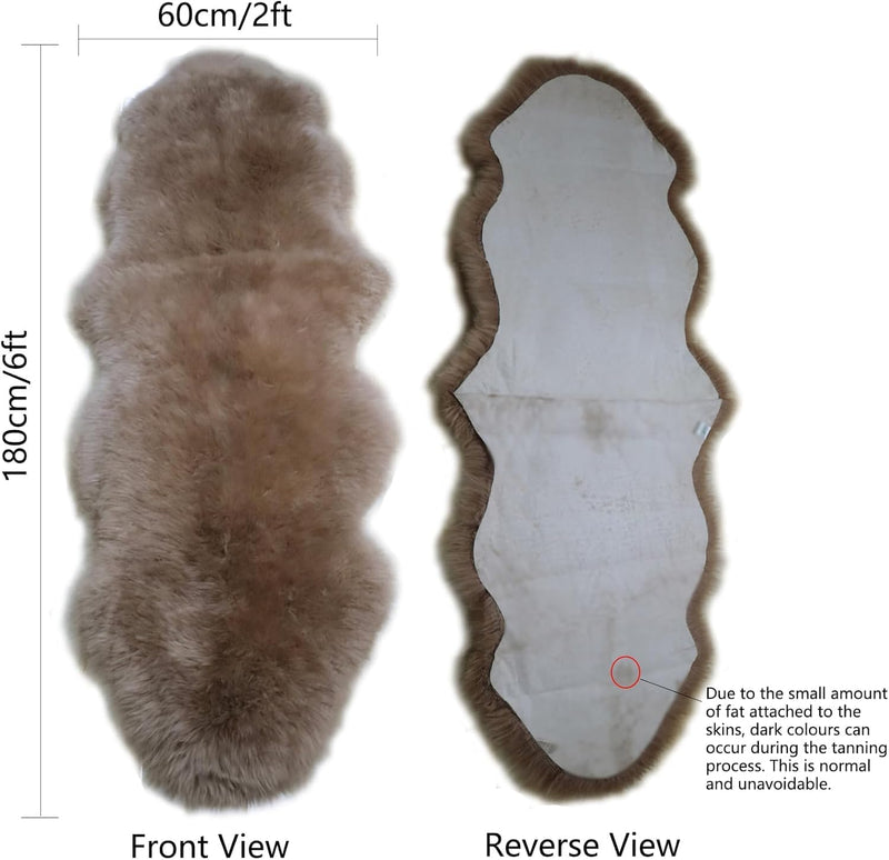 Double Sheepskin Rug Genuine New Zealand