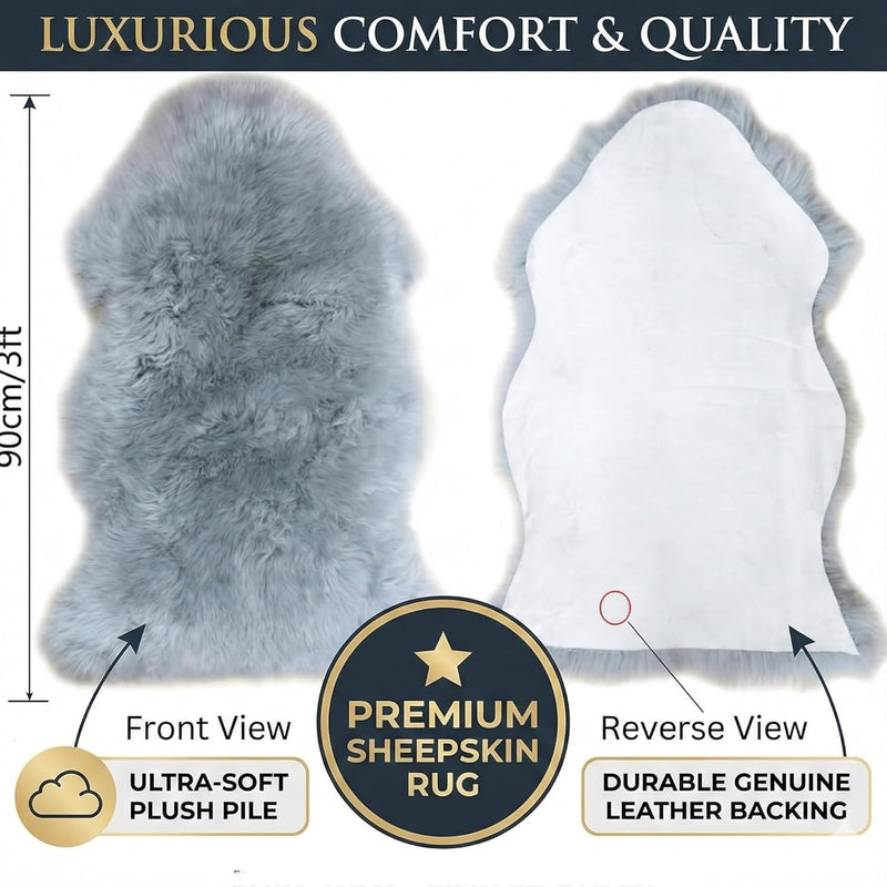 Double Sheepskin Rug Genuine New Zealand