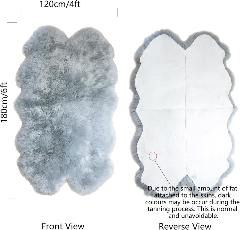 Double Sheepskin Rug Genuine New Zealand