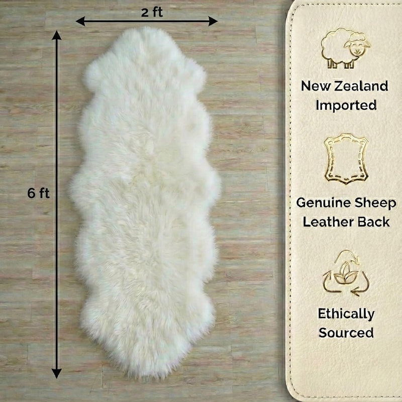 Double Sheepskin Rug Genuine New Zealand