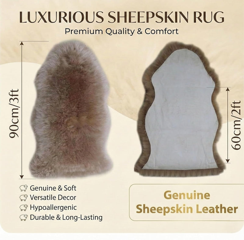 Double Sheepskin Rug Genuine New Zealand