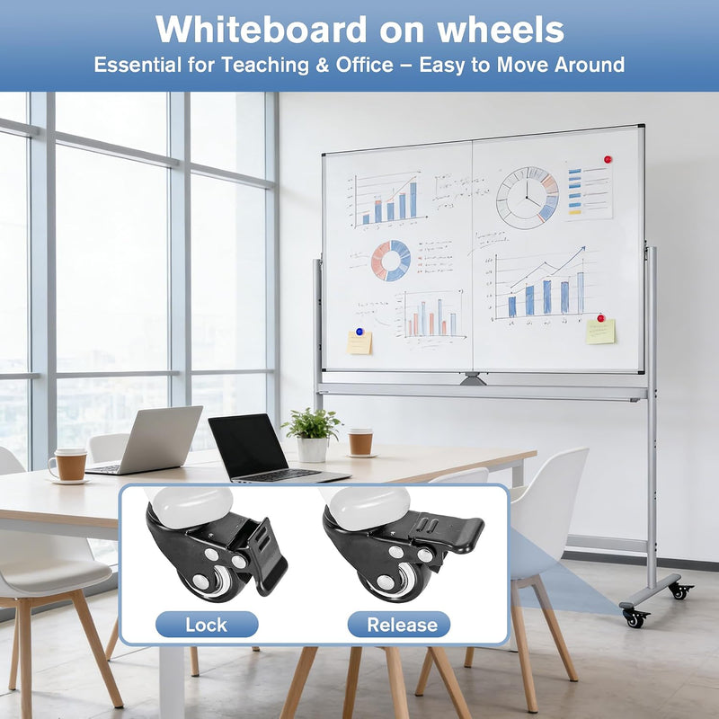 Double Sided Whiteboard with Stand