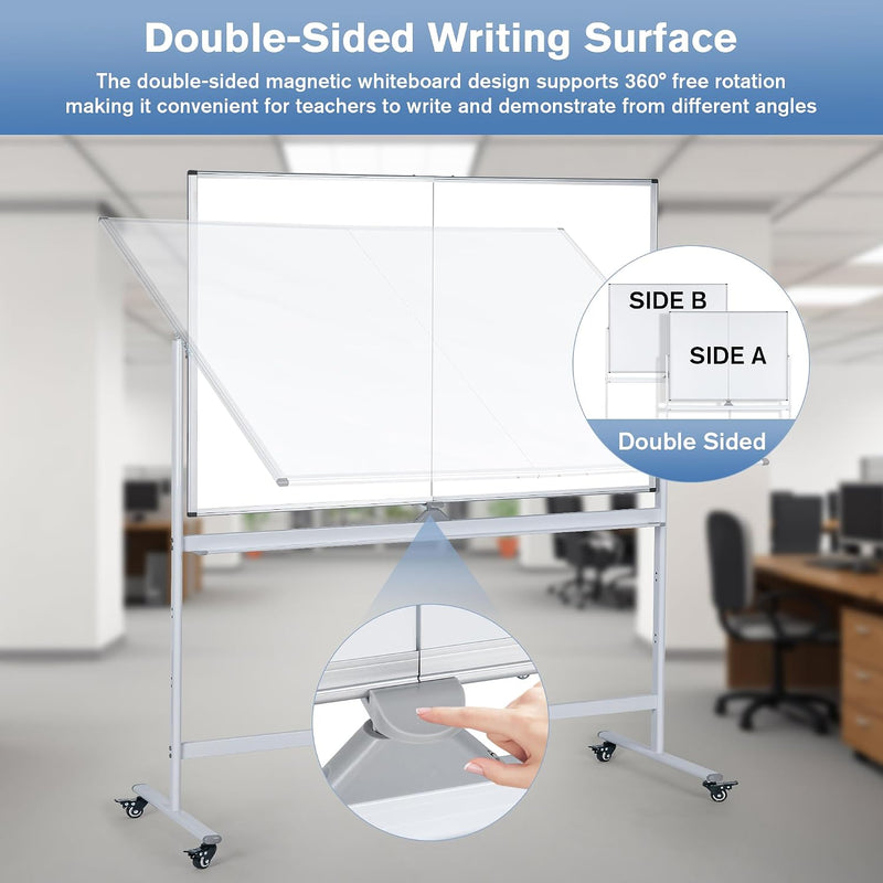 Double Sided Whiteboard with Stand
