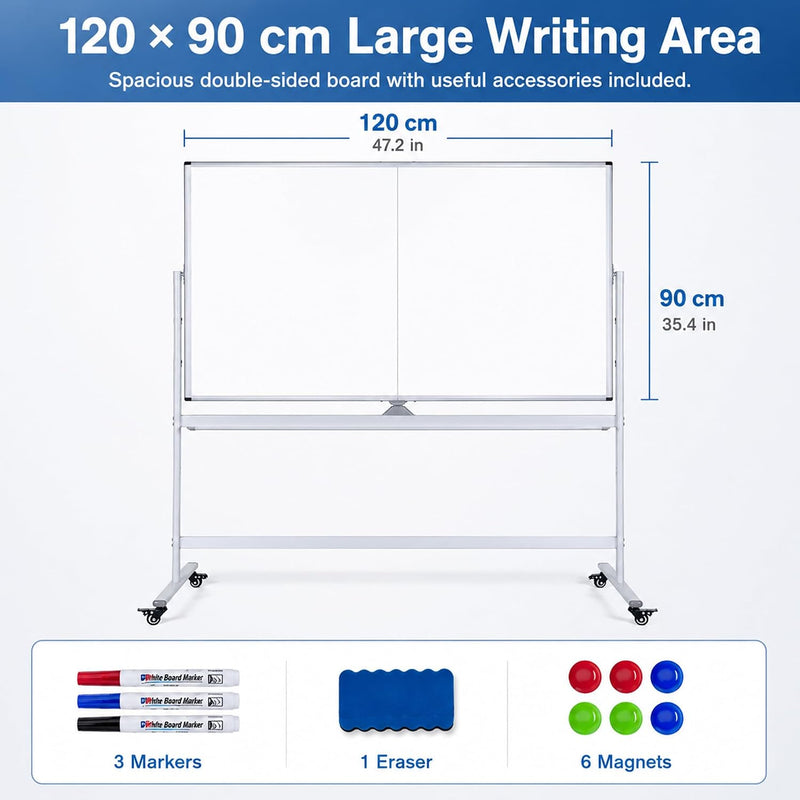 Double Sided Whiteboard with Stand