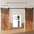 Double Sliding Barn Door Kit 305CM 10FT