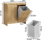 Double Tilt Out Laundry Hamper Cabinet Hidden