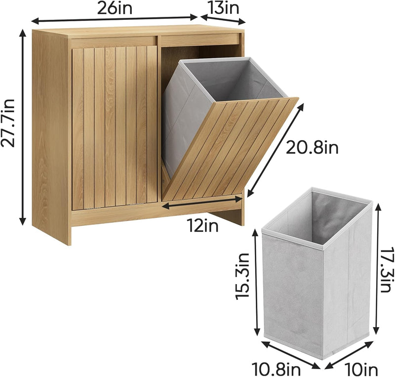 Double Tilt Out Laundry Hamper Cabinet Hidden