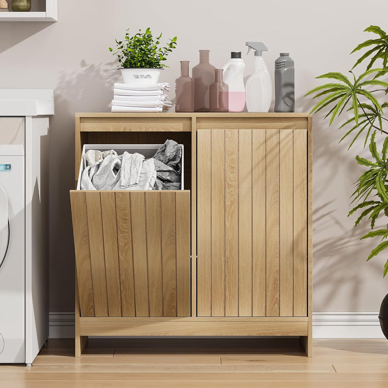 Double Tilt Out Laundry Hamper Cabinet Hidden