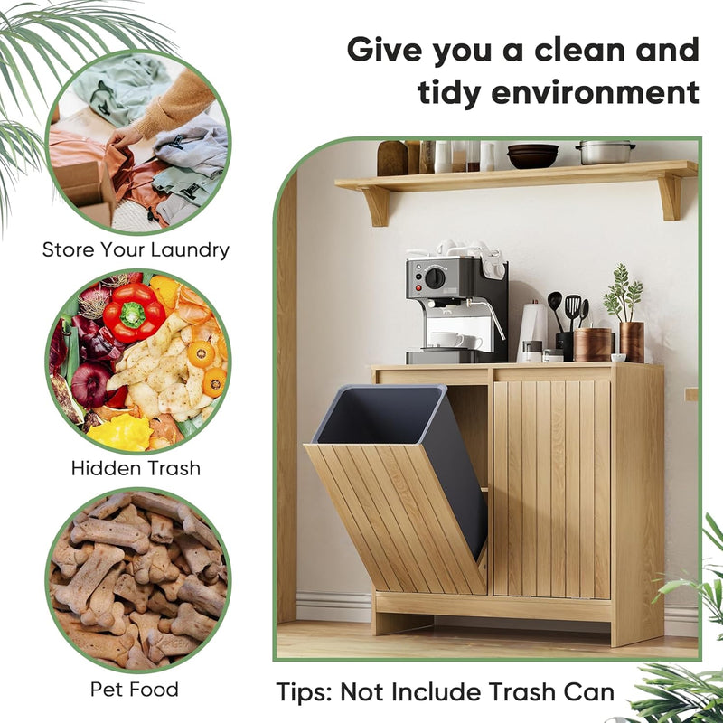 Double Tilt Out Laundry Hamper Cabinet Hidden