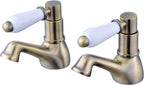 Downton Pillar Taps English Hot Cold