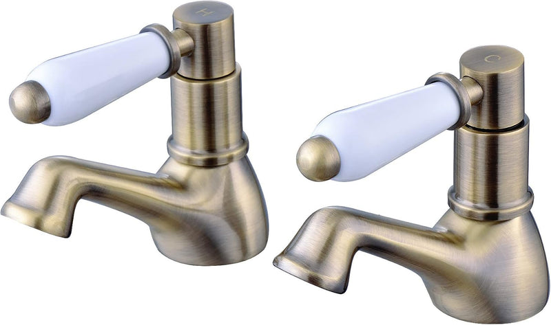 Downton Pillar Taps English Hot Cold