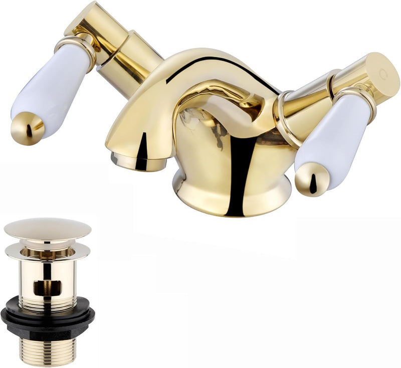 Downton Pillar Taps English Hot Cold