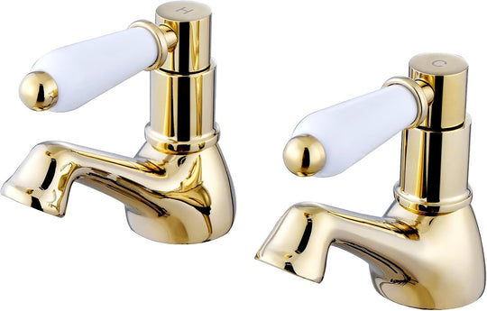 Downton Pillar Taps English Hot Cold