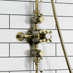 Downton Thermostatic 2 Outlet Shower System Chrome Rainfall