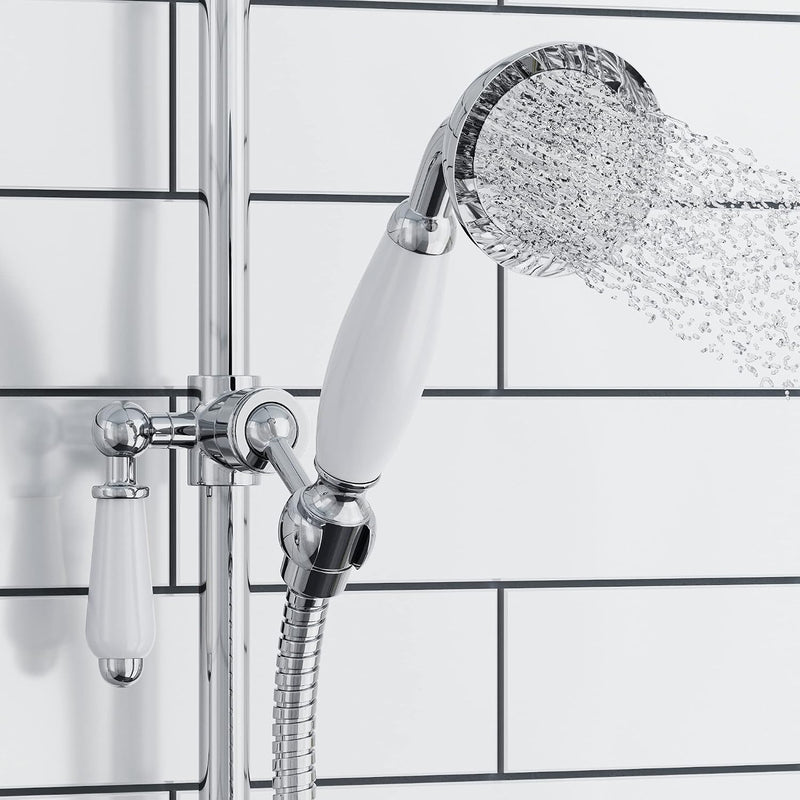 Downton Thermostatic 2 Outlet Shower System Chrome Rainfall