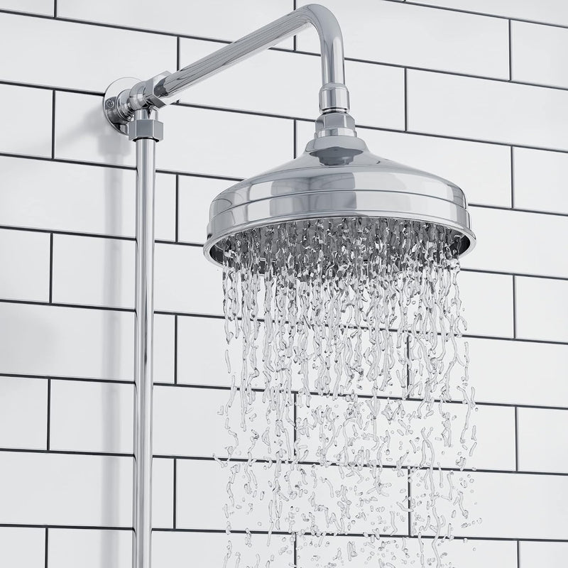 Downton Thermostatic 2 Outlet Shower System Chrome Rainfall