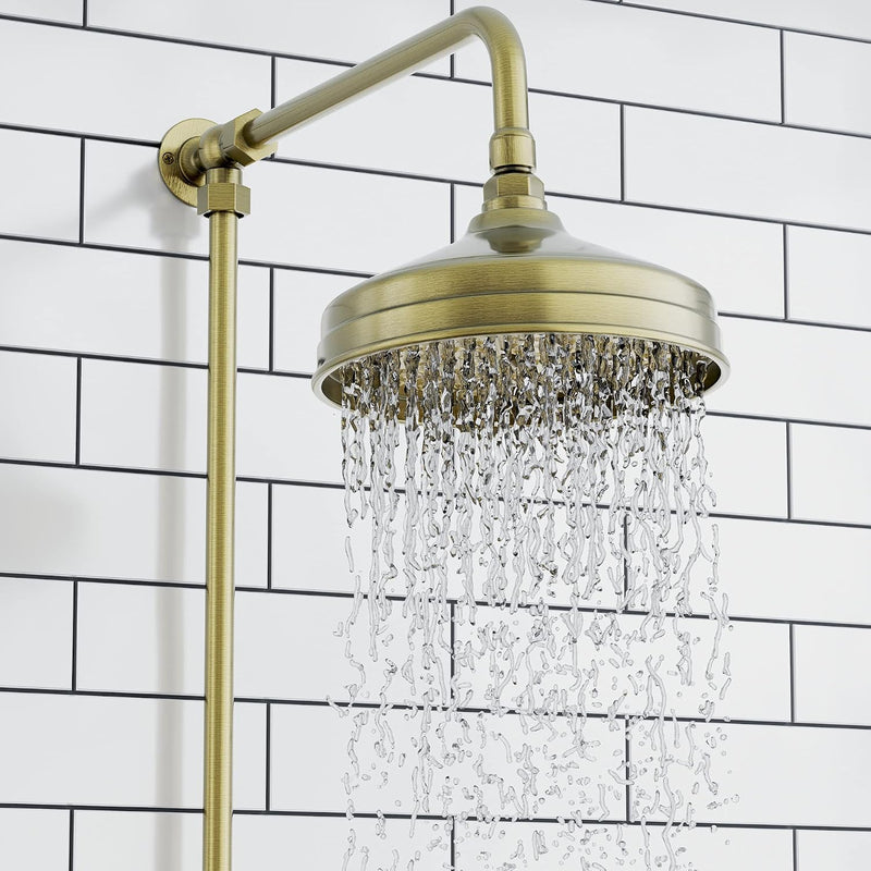 Downton Thermostatic 2 Outlet Shower System Chrome Rainfall