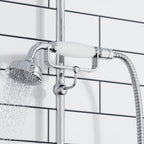 Downton Thermostatic 2 Outlet Shower System Chrome Rainfall