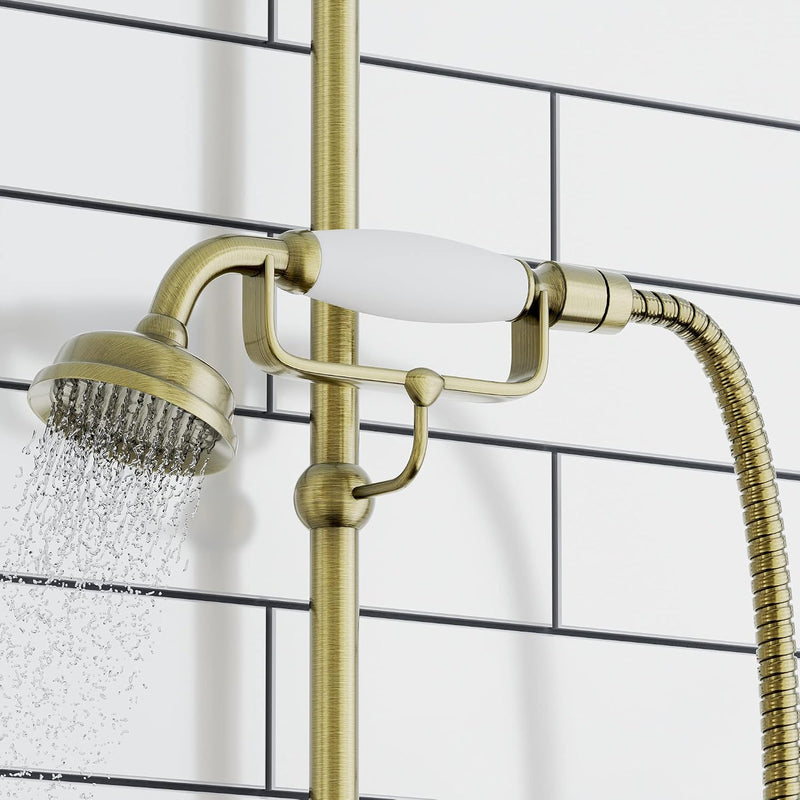 Downton Thermostatic 2 Outlet Shower System Chrome Rainfall