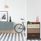 Dresser 7 Drawer Compartments with Shelf 7 Folding Baskets