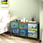 Dresser Bedroom with 6 Fabric Drawers Wide Dressers