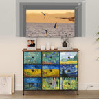 Dresser Bedroom with 6 Fabric Drawers Wide Dressers