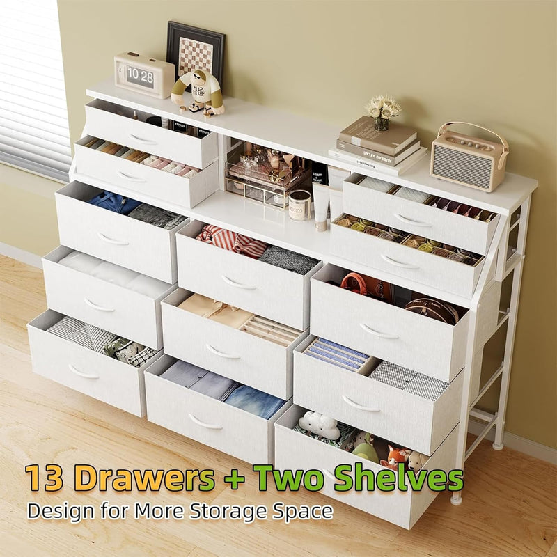 Dresser for Bedroom with 13 Drawers 55” Wide