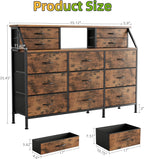 Dresser for Bedroom with 13 Drawers 55” Wide