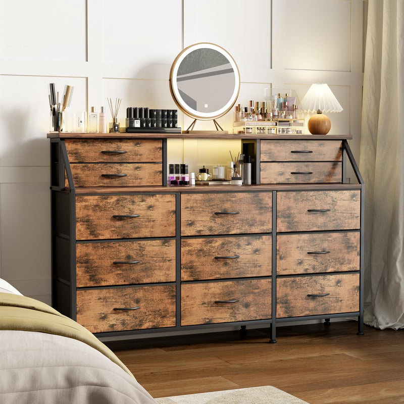 Dresser for Bedroom with 13 Drawers 55” Wide