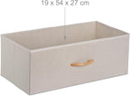 Dresser Storage Unit Bamboo 4 Fabric Drawers Hallway