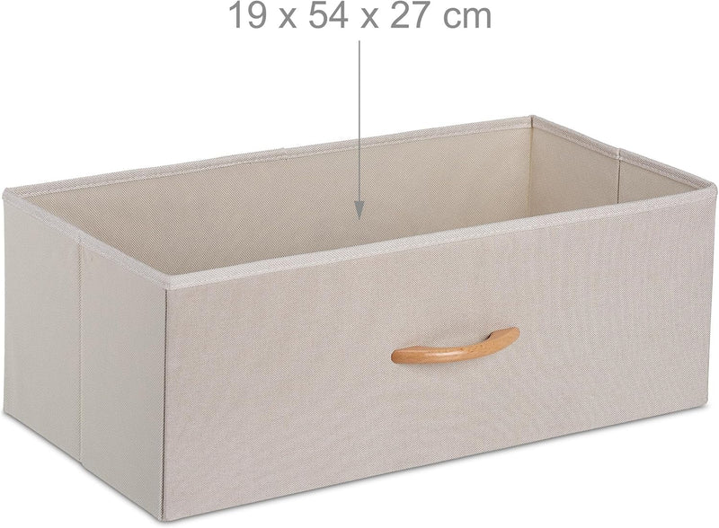 Dresser Storage Unit Bamboo 4 Fabric Drawers Hallway