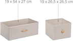 Dresser Storage Unit Bamboo 5 Fabric Drawers Hallway
