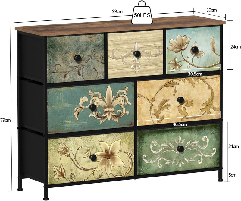 Dresser with Drawer for Bedroom 9 Fabric Drawers