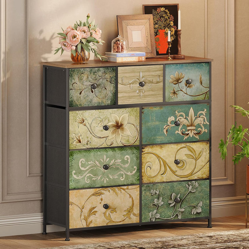 Dresser with Drawer for Bedroom 9 Fabric Drawers