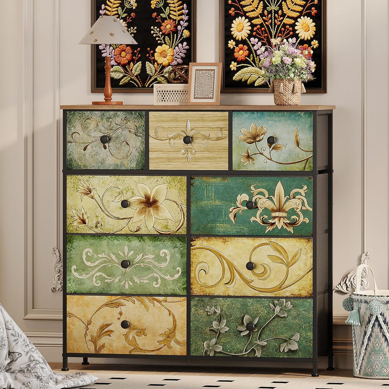 Dresser with Drawer for Bedroom 9 Fabric Drawers
