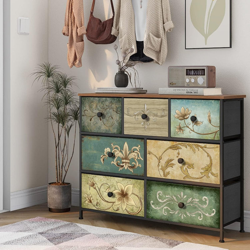 Dresser with Drawer for Bedroom 9 Fabric Drawers
