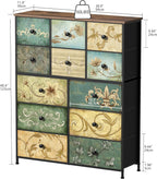 Dresser with Drawer for Bedroom 9 Fabric Drawers