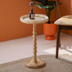 Drink Table Rattan Round Small Side for Spaces